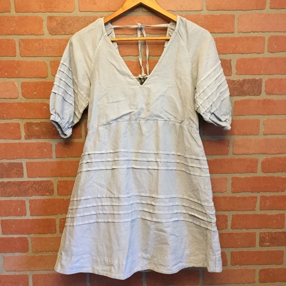 7 For All Mankind Blue Dress Open Lace Back Size Small - Picture 1 of 7